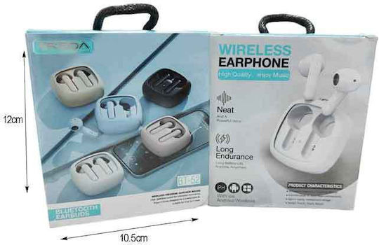 Treqa BT-52 In ear Bluetooth хендсфри Слушалки Бял
