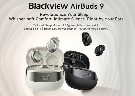 BlackView AirBuds 9 Bluetooth-Freisprecheinrichtung Kopfhörer mit Ladeetui Beige
