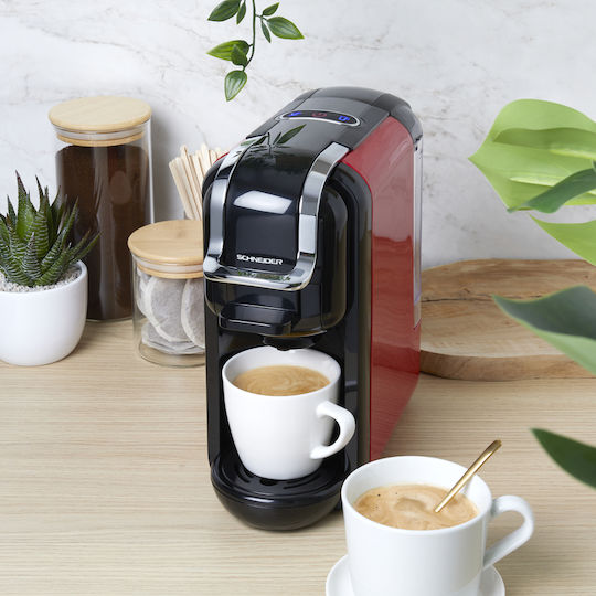 Schneider Pod Coffee Machine Pressure 19bar Red