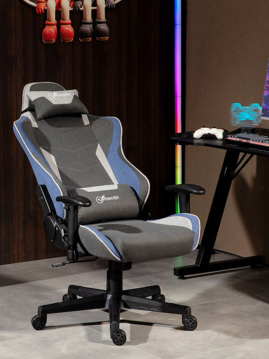 Vinsetto 921-566V00BU Gaming Chair with Adjustable Arms Gray