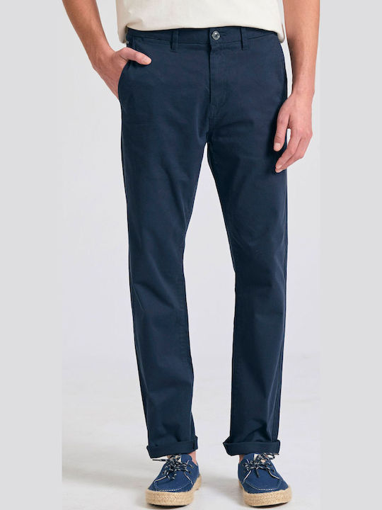 Trousers Chino Elastic in Regular Fit Navy Blue