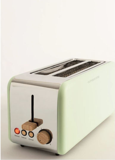 Create Retro XL Φρυγανιέρα 2 Θέσεων 1500W Πράσινη