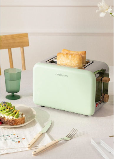 Create Тостер Двуместна 850W Зелена