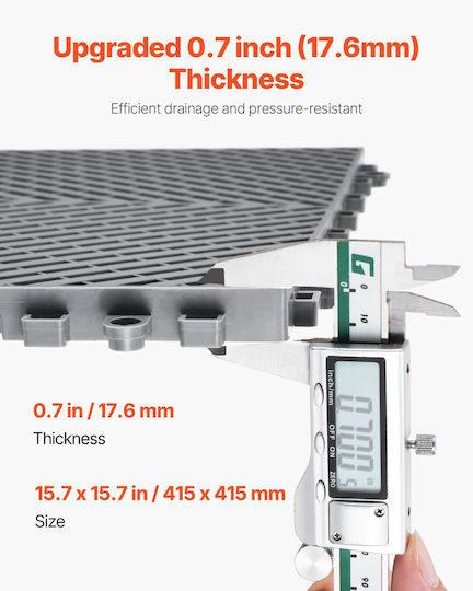 Vevor Terrassendiele für Gartenboden aus Kunststoff 24Stück