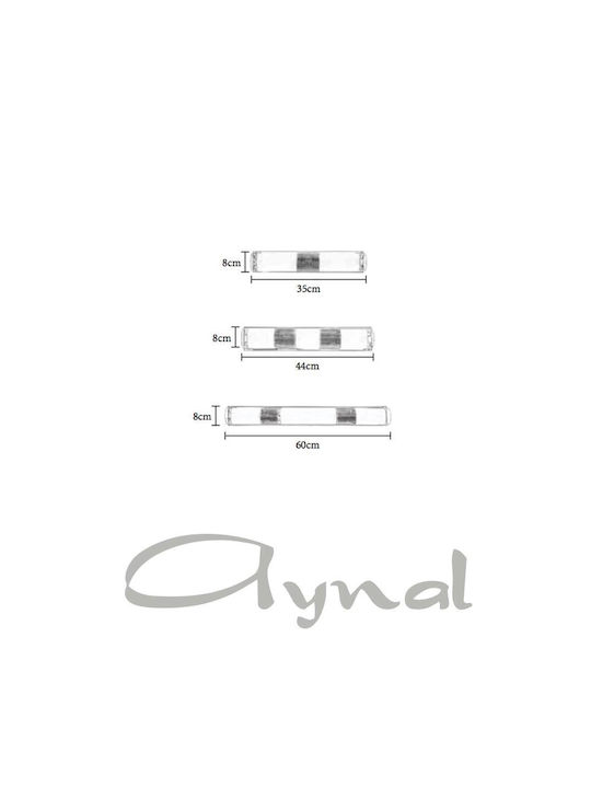 ARlight CY 183/2 2/Φ Modern Lamp Wall with Socket E14 Silver 35cm