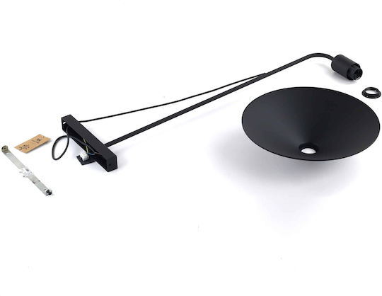 TK Lighting Modern Leuchte Wand mit Fassung E27 Schwarz 103cm