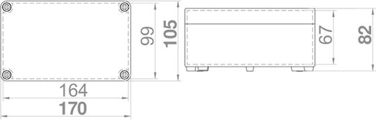 Eurolamp Elektrisches Gehäuse für Außenmontage Wasserdicht IP65