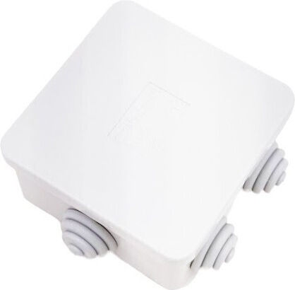 Eurolamp Surface Mounted Electrical Box Branching IP44 (80x80x40mm) in Gray Color