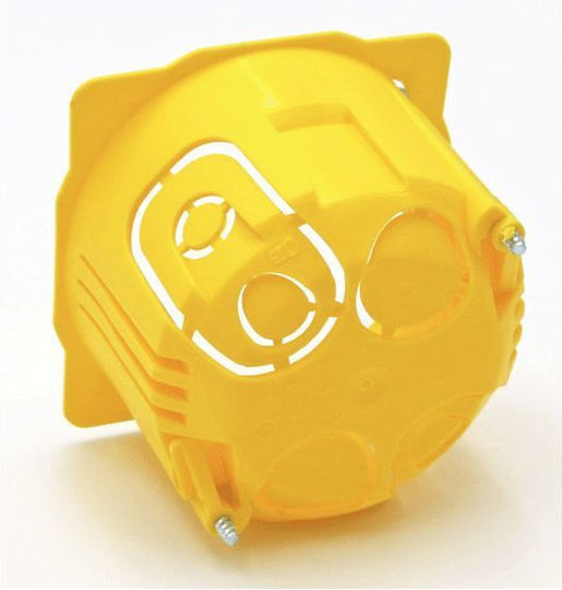 Dabler Flush Electrical Box Branching for Drywall Switch (Φ72x50mm) in Orange Color
