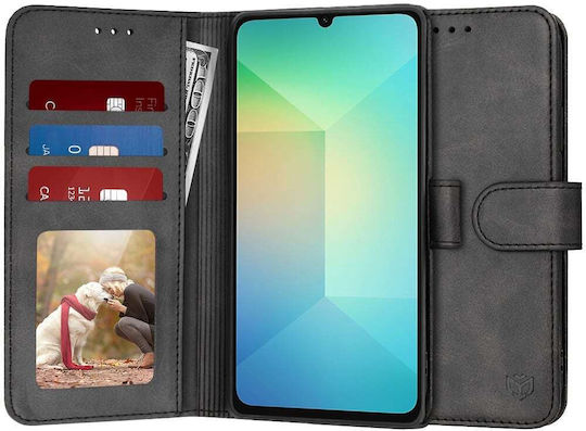 Techsuit Diary Buchen Sie Synthetisches Leder / Silikon Schwarz (Samsung Galaxy A26 5G - Techsuit)