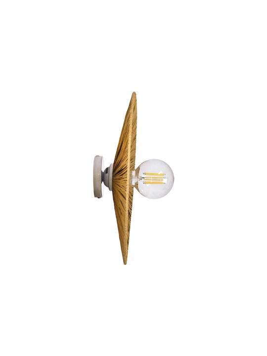 GloboStar Colombo Leuchte Wand mit Fassung E27 Beige 40x9cm