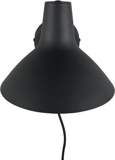 Trio Lighting Modern Leuchte Wand Steckdose mit Fassung E27 Schwarz 20cm