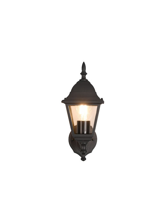 Trio Lighting Φωτιστικό Τοίχου με Ντουί E27 Μαύρο 14x19x14εκ.