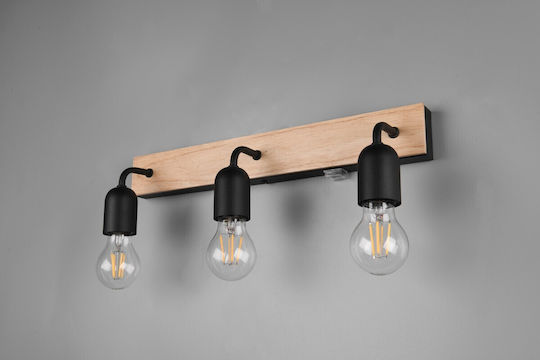 Trio Lighting Modern Lamp Bathroom with Socket E27 and Switch Beige 45x11x11cm