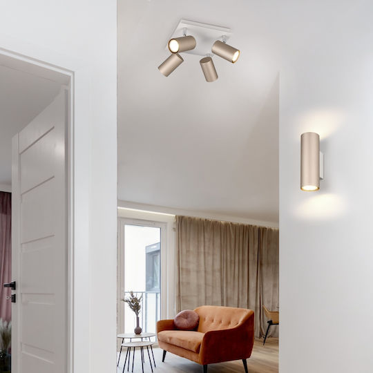 Trio Lighting Marley Modern Lamp Wall with Socket GU10 Brown 6x8x6cm