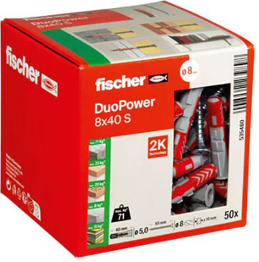 fischer Duopower S Oops Plastic 8x40mm