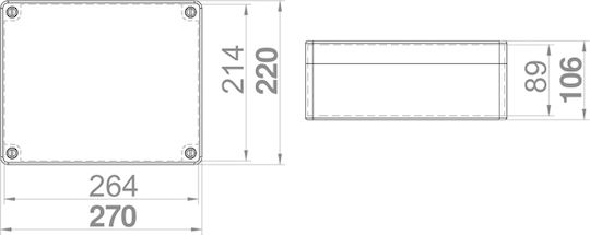 Elektro Plast Ηλεκτρολογικό Κουτί Εξωτερικής Τοποθέτησης Στεγανό IP65 σε Γκρι Χρώμα
