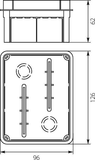 Elektro Plast Surface Mounted Electrical Box IP40 in Orange Color