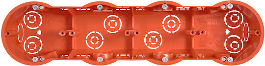 PAWBOL Surface Mounted Electrical Box for Drywall IP30 in Orange Color