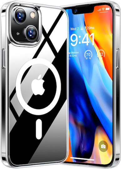 Torras Diamond Clear-mag Back Cover Tempered Glass 1.016mm Magnetic Transparent (iPhone 15)