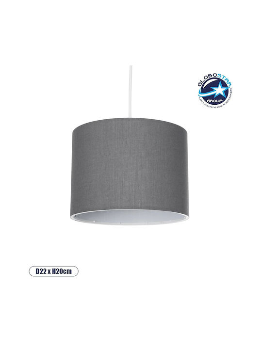 GloboStar Blaze Pendant Light Gray with Socket E27 22x22x90cm