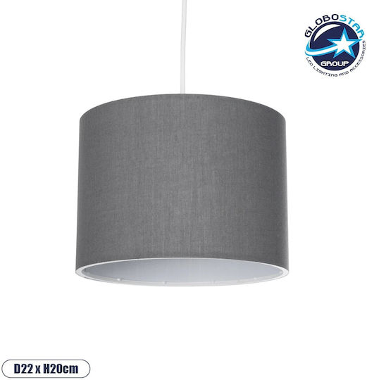 GloboStar Blaze Pendant Light Gray with Socket E27 22x22x90cm