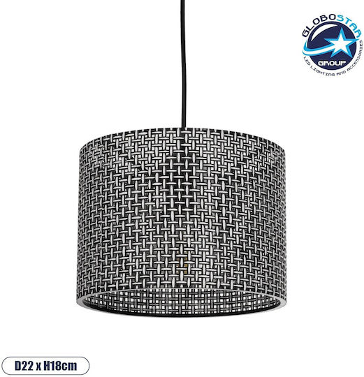 GloboStar Clairie Висящо Осветително Тяло Сив с Цокъл E27 22x22x93см.