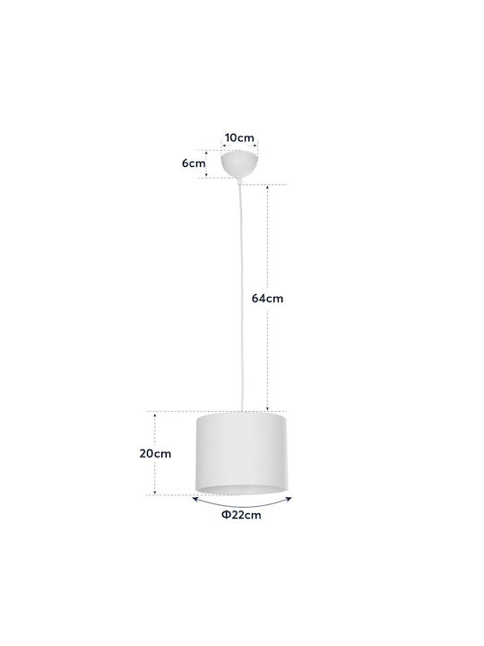 GloboStar Blaze Pendant Light Bronze with Socket E27 22x22x90cm