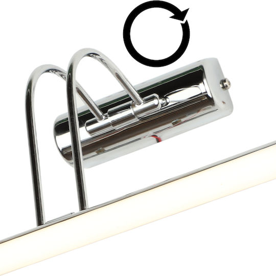 Heronia Lamp Wall with Integrated LED and Warm White Light Silver 35x20x20.5cm