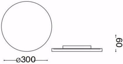 Ideal Lux Ap Φαναράκι LED 16W 3000K 30x30x6εκ. Ideal Lux Ap Φαναράκι LED 16W 3000K 30x30x6εκ.