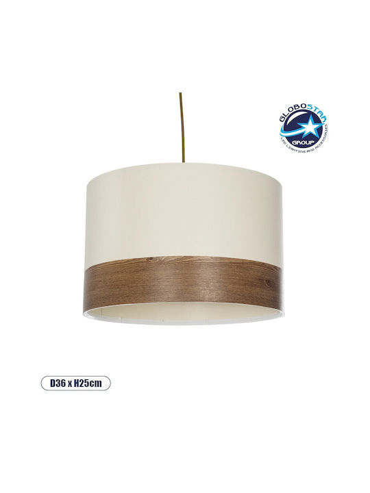 GloboStar Zyklus Pendant Light White with Socket E27 36x36x73cm
