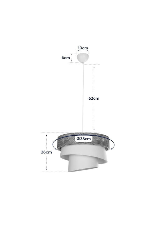 GloboStar Siera Pendant Light Brown with Socket E27 38x38x95cm