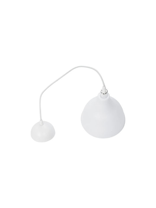 GloboStar Rade Pendant Light White Bell with Socket E27 17.5x17.5x56cm