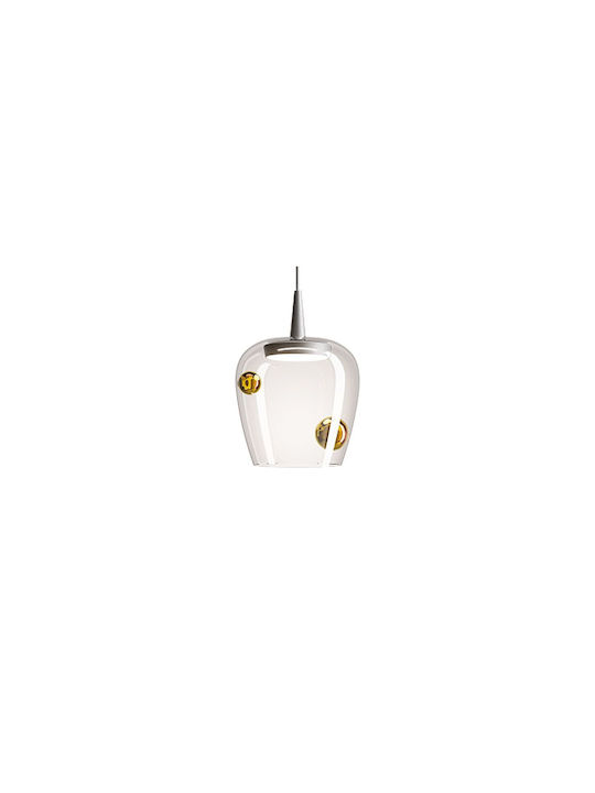 Zafferano Pendant Light Yellow LED with Warm White Light 27x333cm