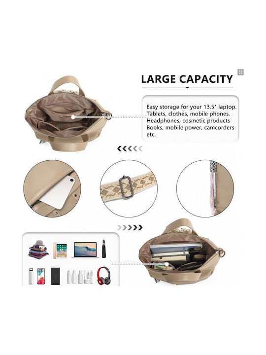 Damentasche Rucksack Khaki