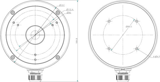 Hikvision Halterung für CCTV-Systemkameras DS-1280ZJ-M