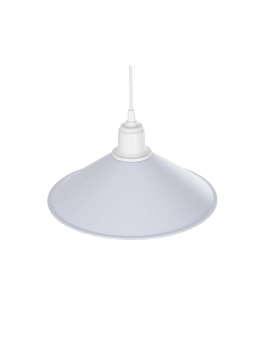 GloboStar Ferro Pendant Light White Bell with Socket E27 30x30x90cm