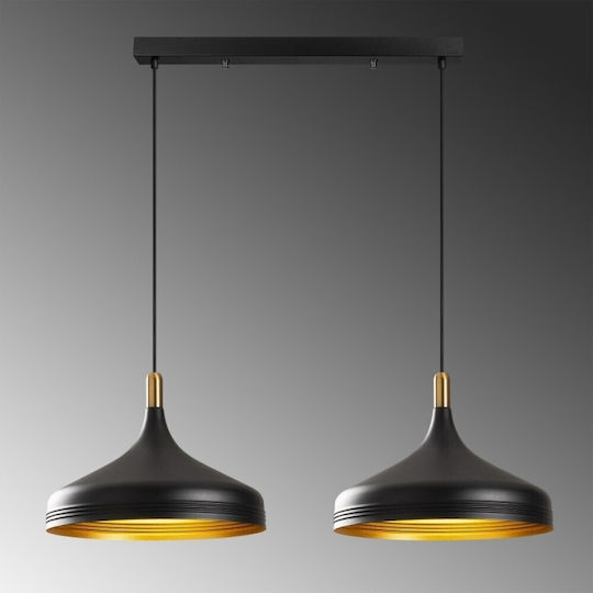 Opviq Saglam Pendant Light Black Rail with Socket E27 68x36x132cm
