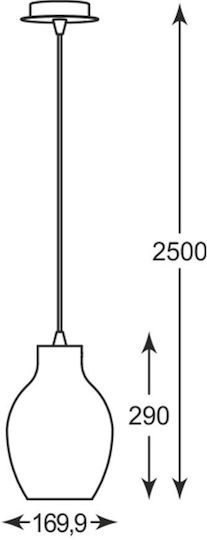 Elmark Bresso Ceiling Light with E27 Socket 18x18cm