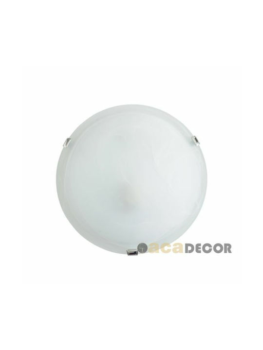 Aca Albatre Ceiling Mount Light 30cm White with Socket E27