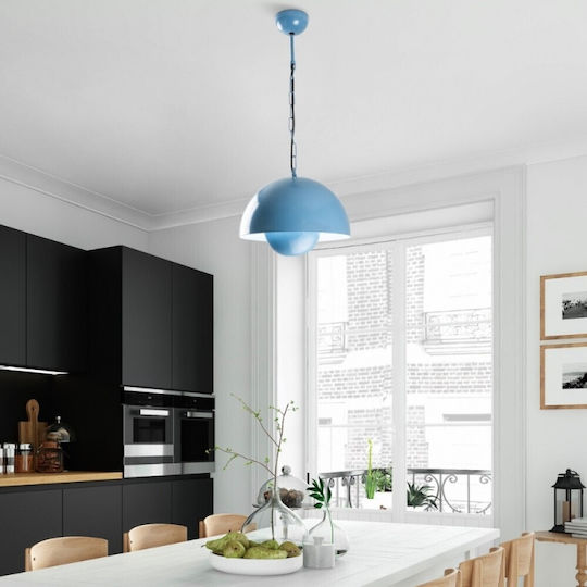 Opviq Kure Hängelampe Blau mit Fassung E27 30x30x70cm.