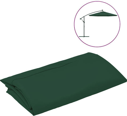 vidaXL Replacement Umbrella's Fabric Green 3m Number of beams: 8