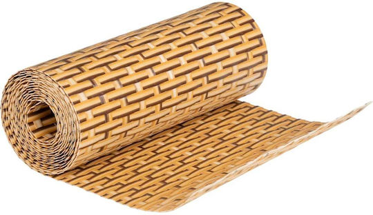 Separator de balcon 10 bucăți deschis maro 255x19cm ratan sintetic