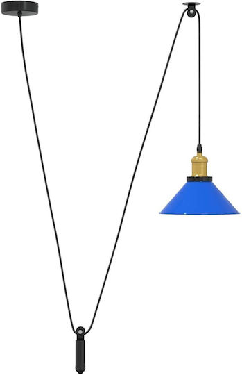vidaXL Adjustable Blue Ceiling Light with E27 Socket 22x22cm