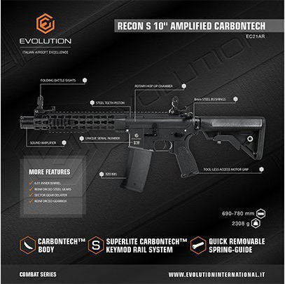 Evolution Pistol Cu Aer Airsoft Recon Superlite 10 Amplifield Carbontech