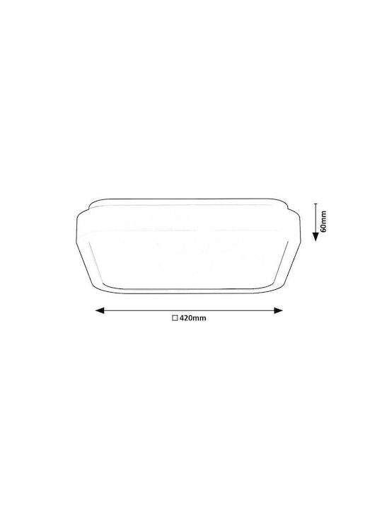 Rabalux Deckenleuchte Badezimmer 42cm Weiß mit Integrierter LED