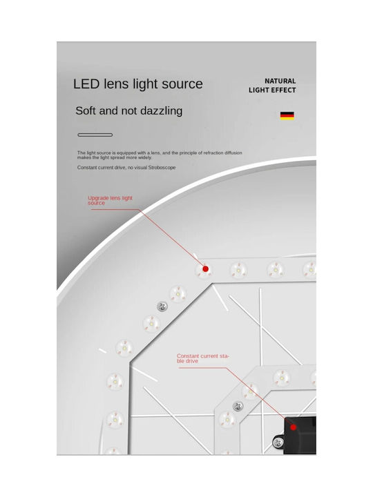 Home Lighting Πλαφονιέρα Οροφής Χρυσή με Ενσωματωμένο LED