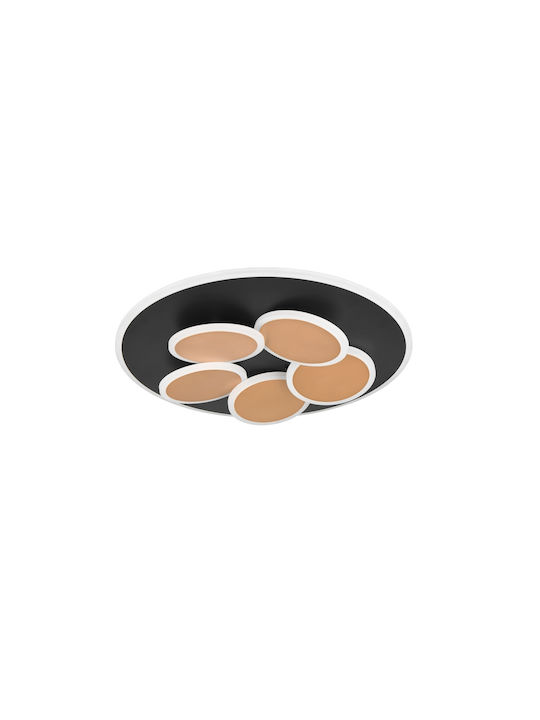 Trio Lighting Πλαφονιέρα Οροφής 49εκ. Μαύρη με Ενσωματωμένο LED και Τηλεχειριστήριο