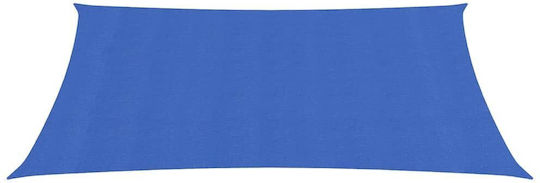 vidaXL Rechteckig Sonnensegel Blau 4x5m