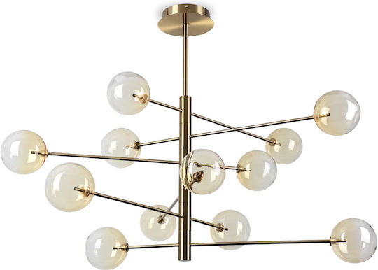 Ideal Lux Equinoxe Pendant Light Silver for 12 Bulbs G4